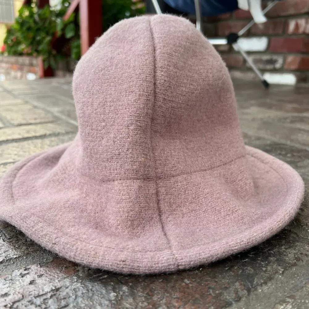 Free People Devon Wool Blend Bucket Hat Taupe Brown One Size - Picture 3 of 5